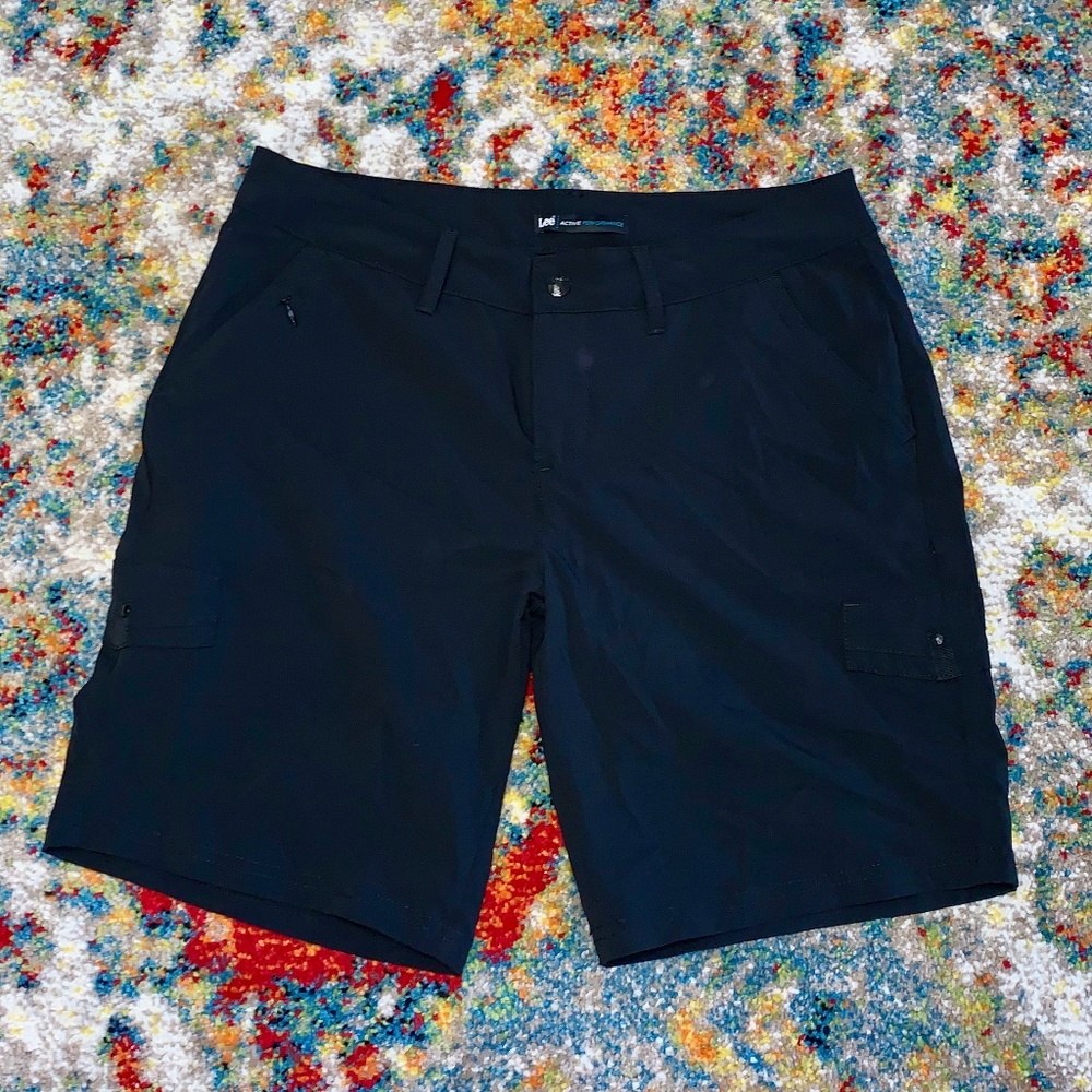 Lee Active Performance Black Athletic Shorts Sz 8
